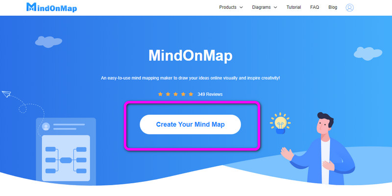 สร้างบัญชี MindOnMap ออนไลน์