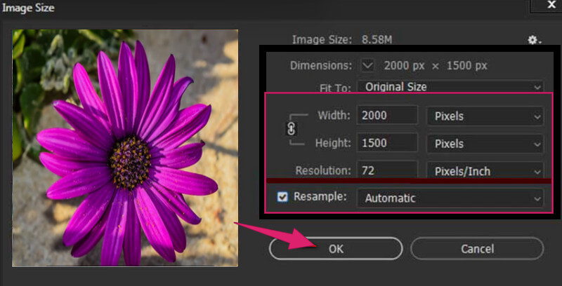 Cambiar el tamaño de fotos de Photoshop