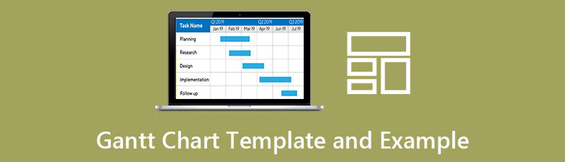 Eksempel på Gantt-diagramskabelon