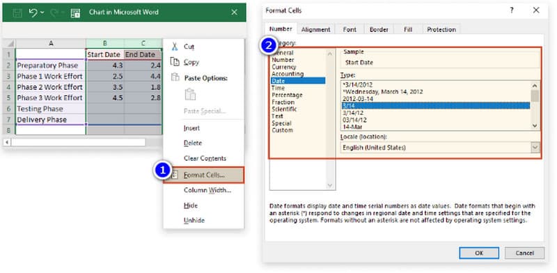 Format Cells Type