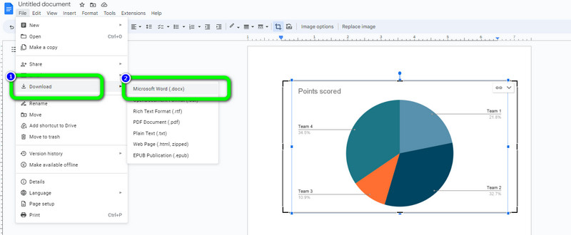 Descarga de ficheiros Chart Docs