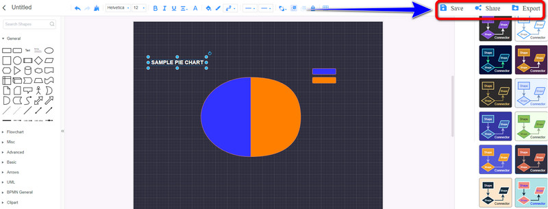 Pie Chart ကို သိမ်းဆည်းပါ။