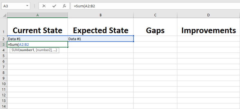 Gap Analysis کا حساب لگائیں۔