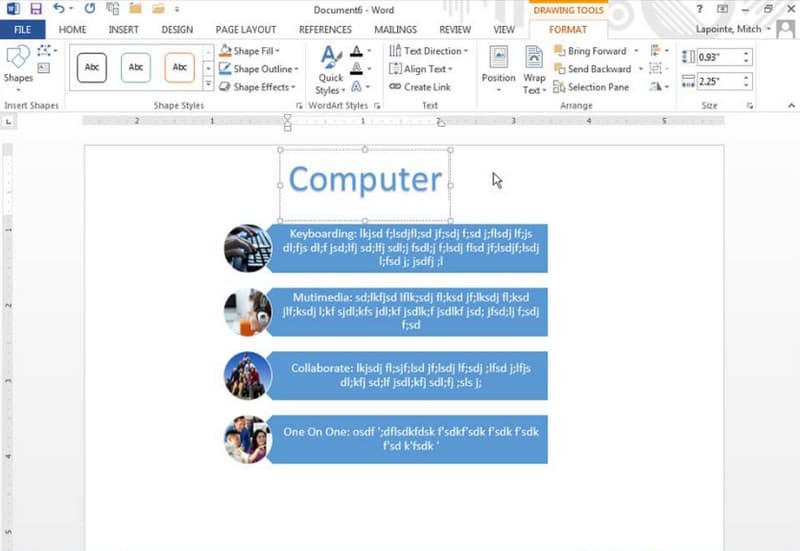 Microsoft Word 인포그래픽 메이커