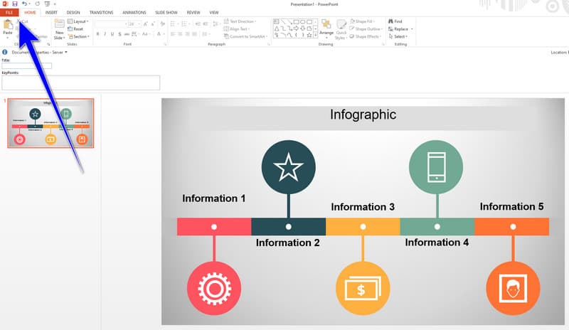 インフォグラフィック MS PPT を保存