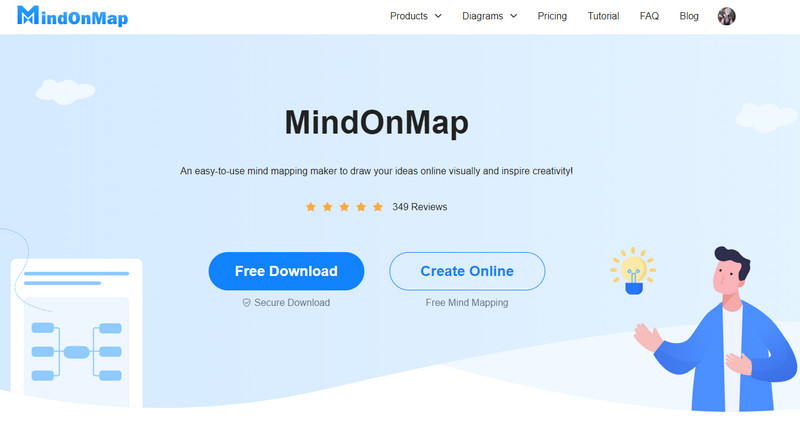 ប្រើ MindOnMap Offline Online Version