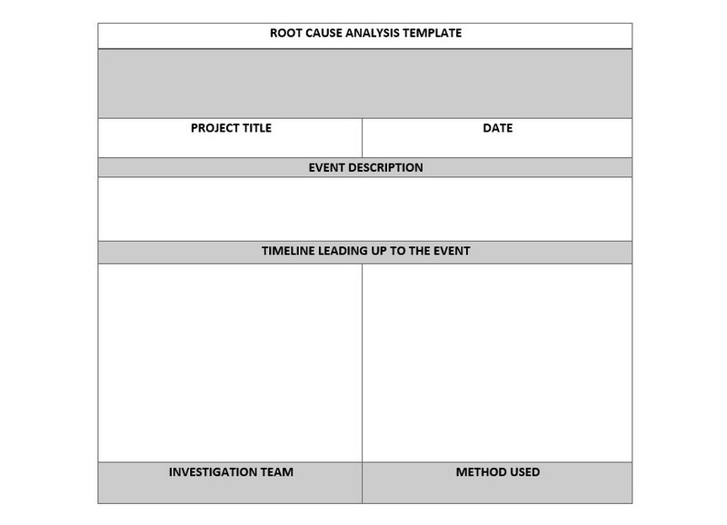 ရိုးရှင်းသော Root Cause Analysis Template Word