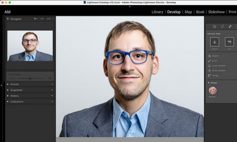 Lightroom მწვანე ბარათის რედაქტორი