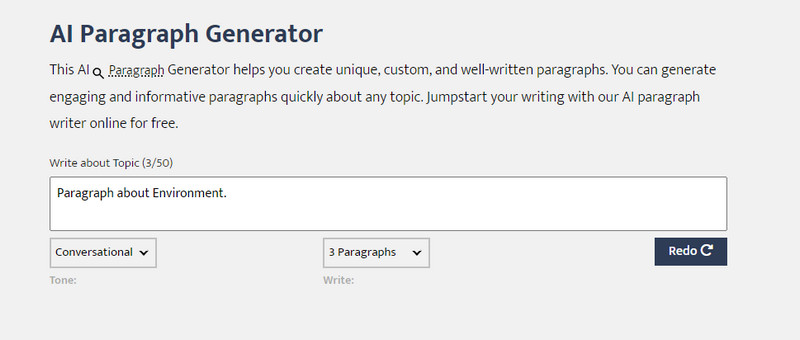 ai Paragraph Generator