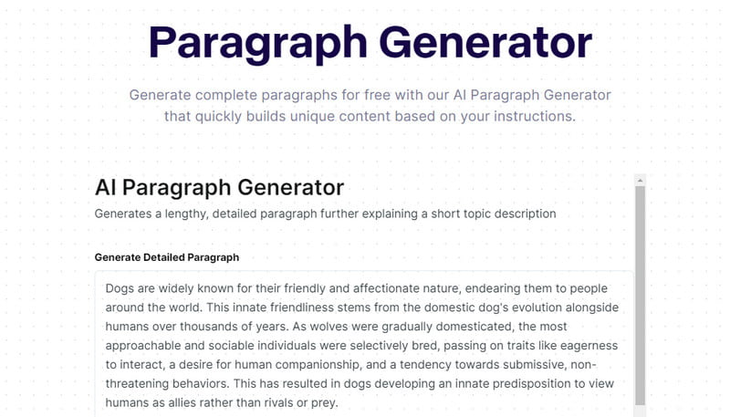 Kopiera ai Paragraph Generator