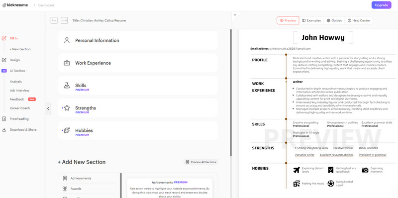 KickResume Penulis Resume