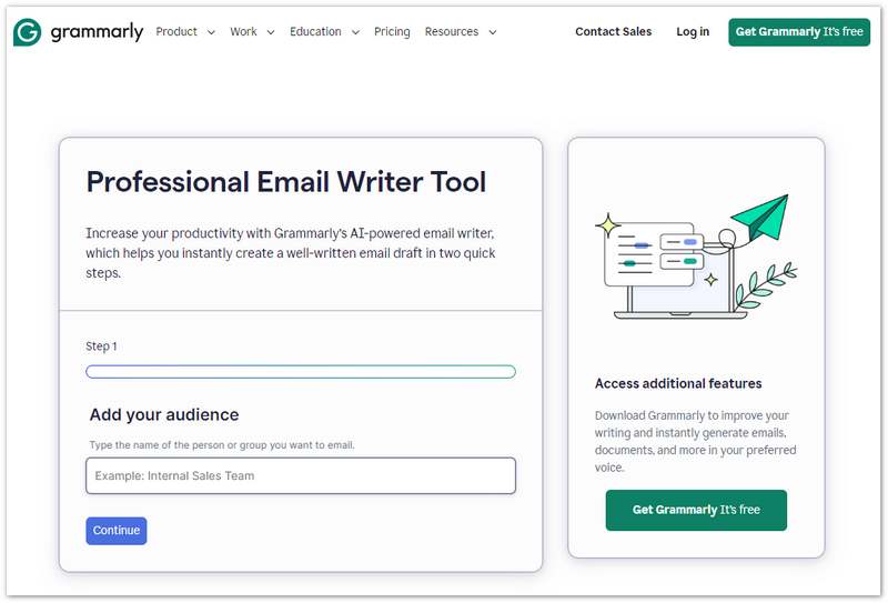 Grammerly අතුරුමුහුණත