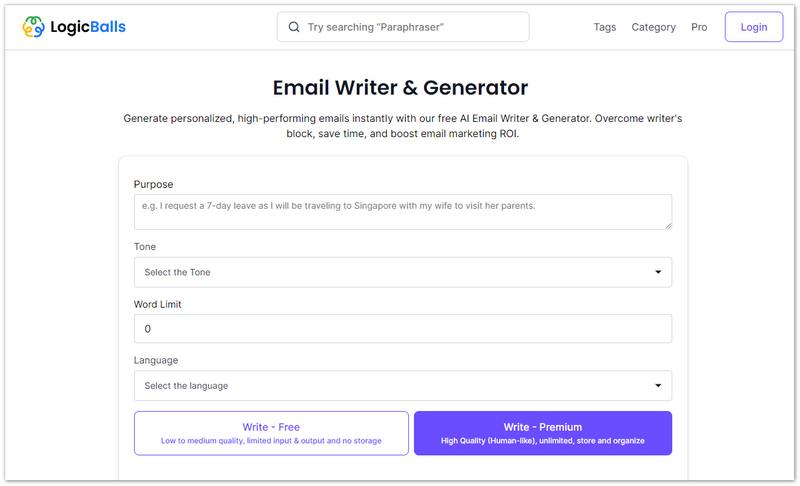 Logicballs Interface