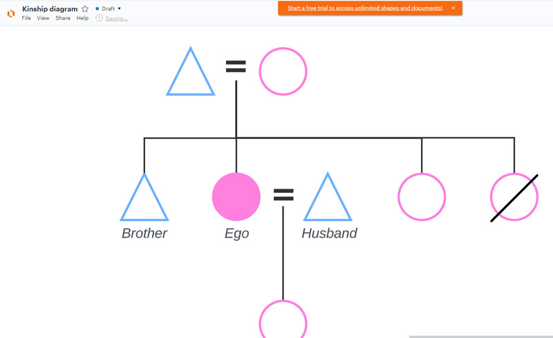 Gör släktskapsdiagram Lucidchart