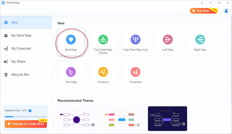 Mindmap товчийг дарна уу