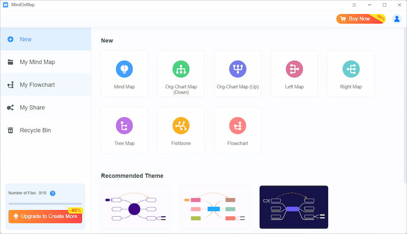 Interface Mindonmap