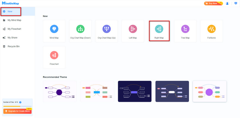 مدل Rightmap را انتخاب کنید