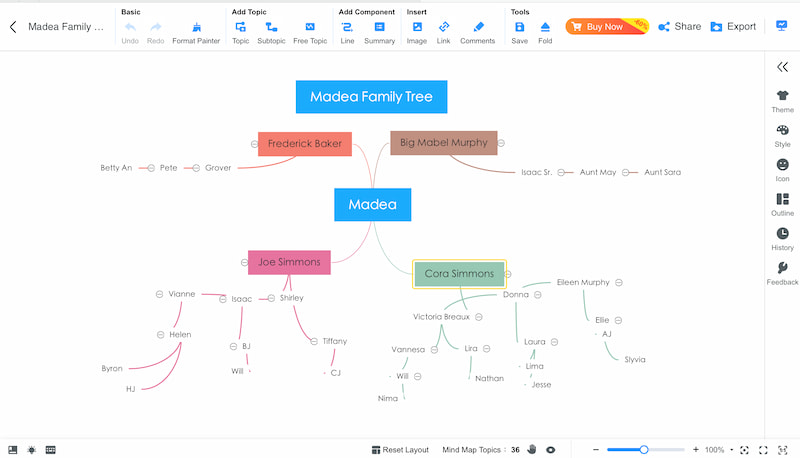 Mindonmap Thêm chủ đề Chủ đề phụ