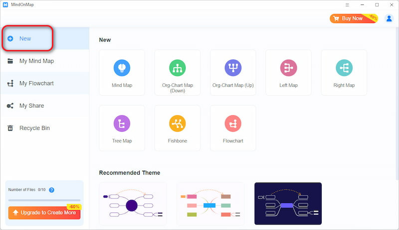 Mindonmap-interface