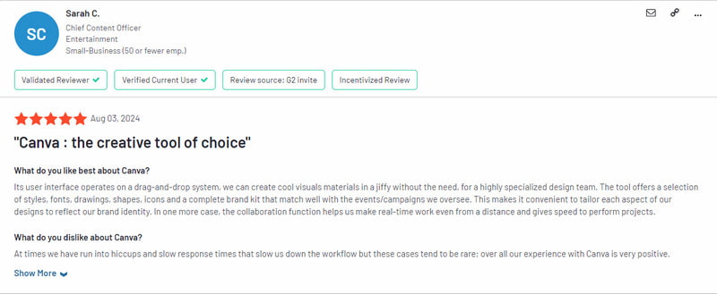 Real User Comments on Canva