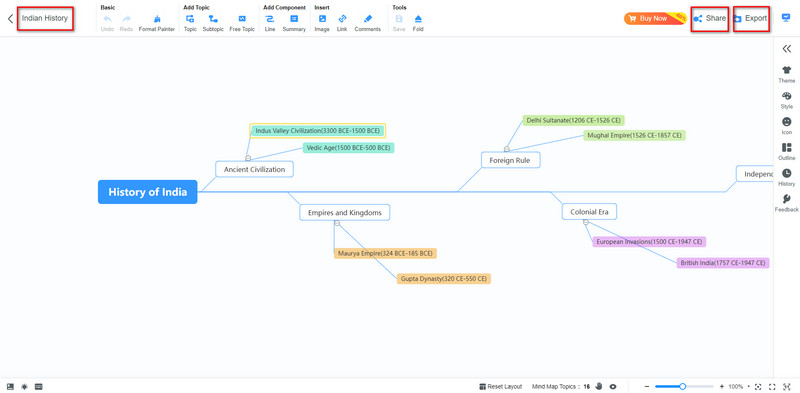 Share-or Export Indian History Timeline