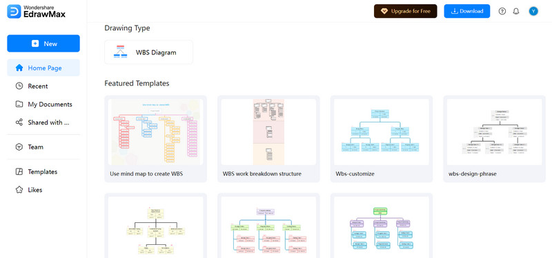 Wbs Templates in Edrawmax