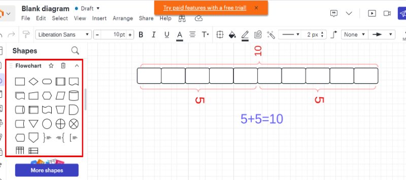 Choisir les formes du diagramme de flux