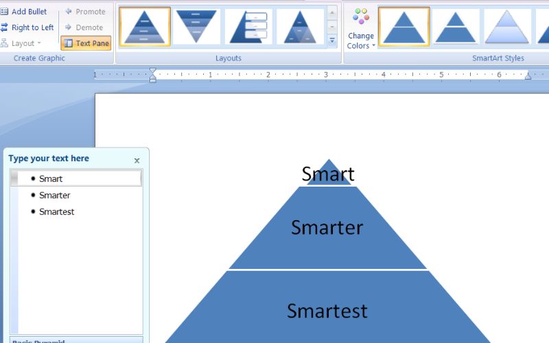 Vyberte styl pyramidy