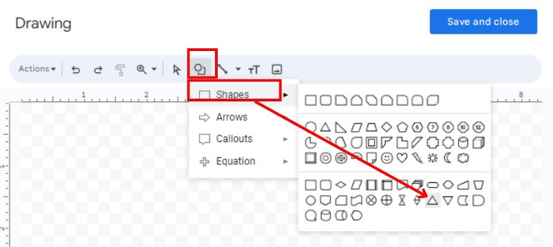 Choose Triangle Shape