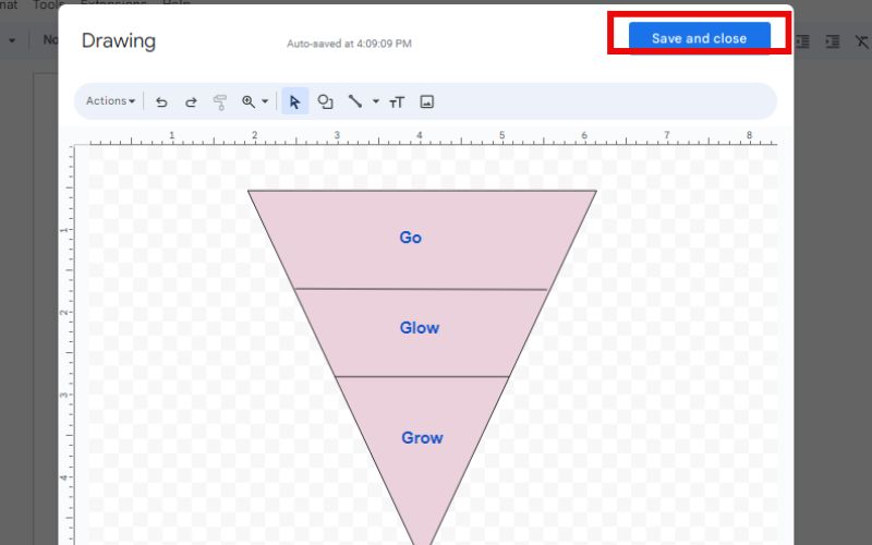 「保存して閉じる」をクリック