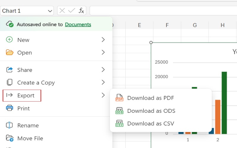 Export Double Bar Graph