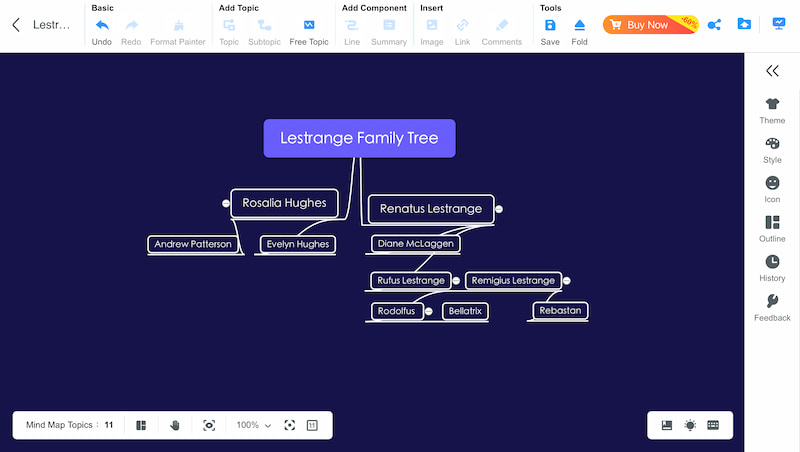 Mindonmap 모양 추가 텍스트