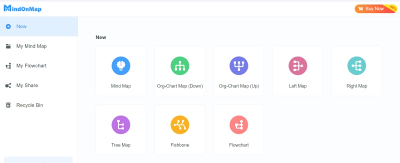 برنامج Mindonmap لإنشاء المخططات البيانية