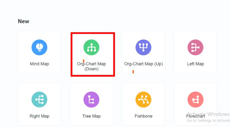 Ընտրեք Org Chart Map Down