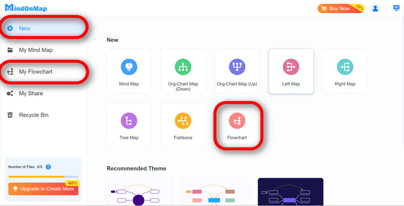 Choose Flowchart And New To Create Family Tree