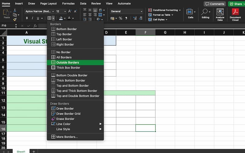 តារាងបន្ថែម Excel