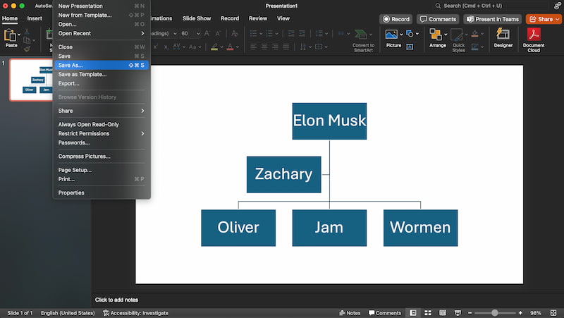 Powerpoint datoteku Sačuvaj kao