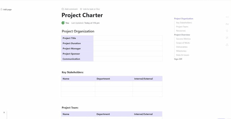 Process Mapping Template