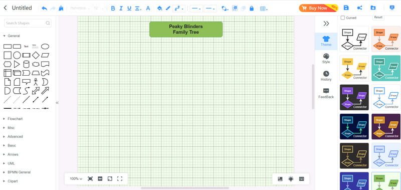 Select Shapes Icons Theme Templates To Make Family Tree