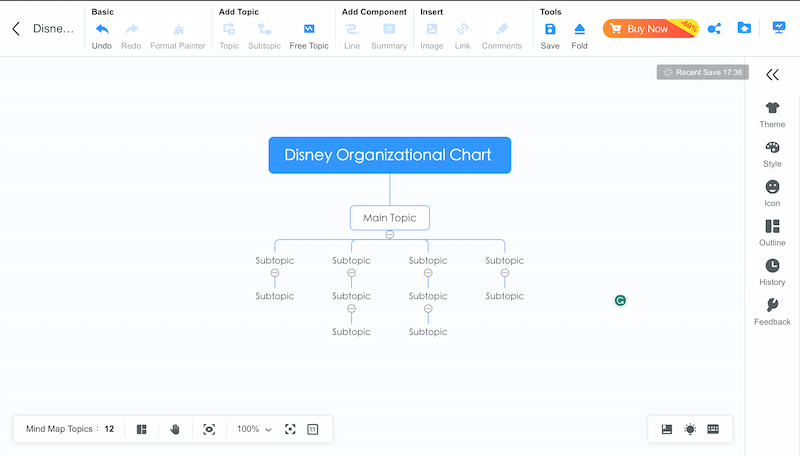 Mindonmap Tambahkan Topik Sub Topik