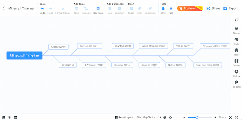 Mindonmap 新增文字標籤