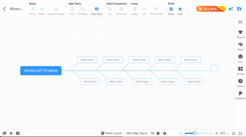 Mindonmap тақырыптарды қосу