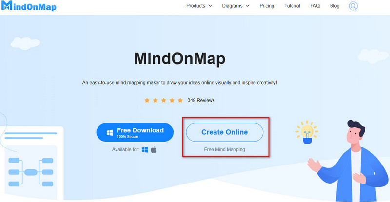 Interfaccia Mindonmap