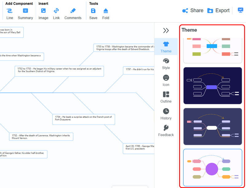 Mindonmap тақырып мүмкіндігін пайдаланыңыз