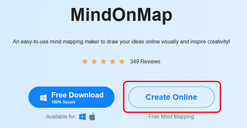 Онлайн товчлуурын Mindonmap үүсгэх