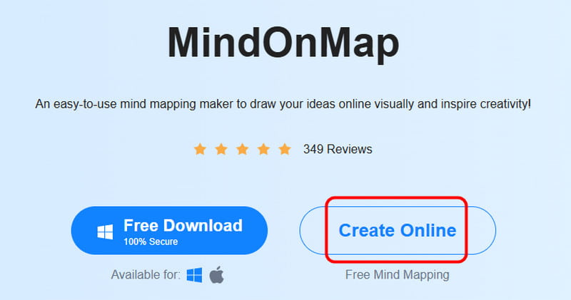 Онлайн жасау Mindonmap түймесін басыңыз