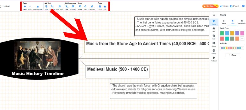 Enter The Topic Timeline