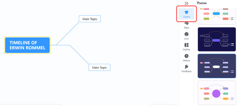 Selecteer het gewenste thema Mindonmap