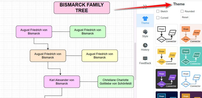 UseTheme Feature Mindonmap