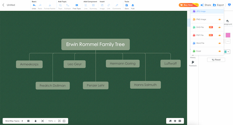 Exportation de Mindonmap